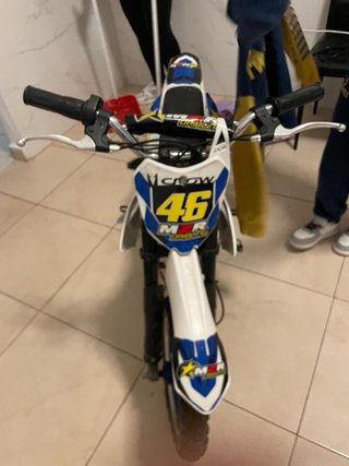 Pit Bike Motocross Azul y Blanca
