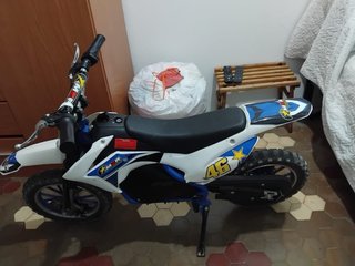 Pit Bike Motocross Azul y Blanca