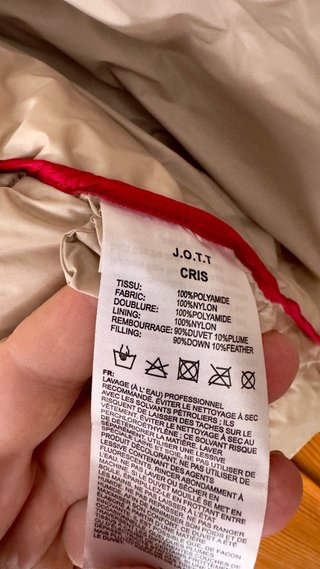 Chaqueta Jott Cris plumífera beige