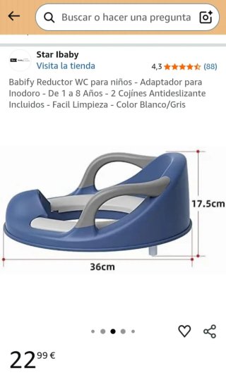 Asiento reductor WC con asas