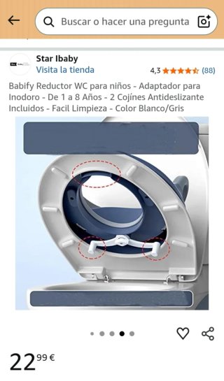 Asiento reductor WC con asas