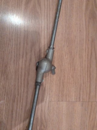 Lámpara industrial metal Pfaff alemana.