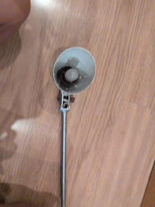 Lámpara industrial metal Pfaff alemana.