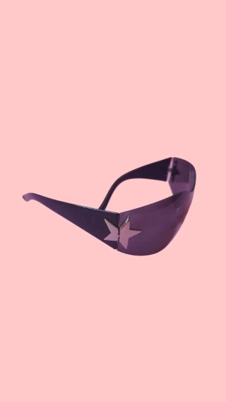 Gafas de sol Y2k con detalle de estrella plateada