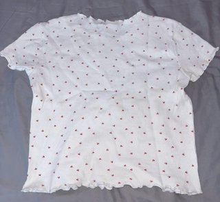 Camiseta top corto estampado cerezas