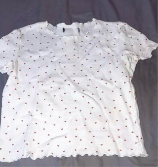 Camiseta top corto estampado cerezas