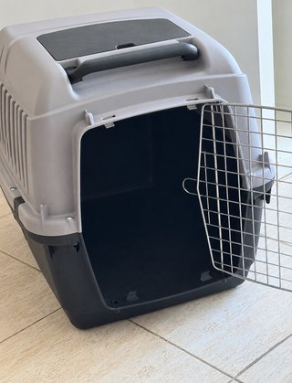 Transportín para Perro Gris y Negro