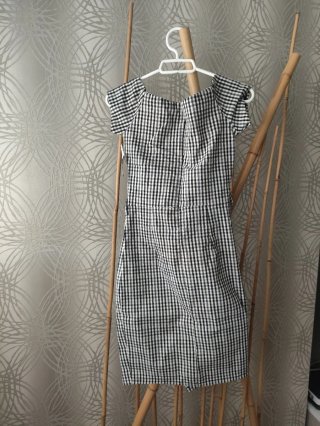 Vestido cuadros blanco y negro Talla XS