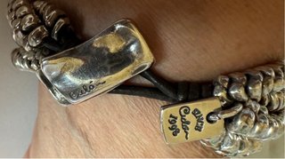 Bracciale Ciclon Unisex Pelle e Argento