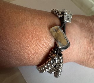 Bracciale Ciclon Unisex Pelle e Argento