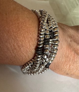 Bracciale Ciclon Unisex Pelle e Argento