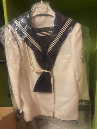 Traje de comunión marinero blanco y azul