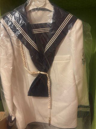 Traje de comunión marinero blanco y azul