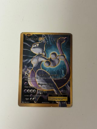 Mewtwo EX Carta Pokémon Dorada