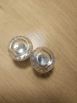 Salero y pimentero de cristal antiguos