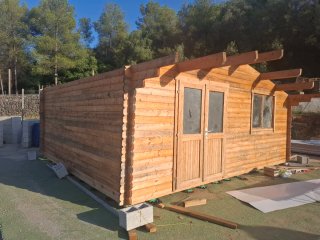 Caseta de madera de 30m2 para campo o parcela