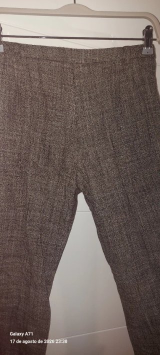 Pantalón Mango Mujer Gris Talla 34