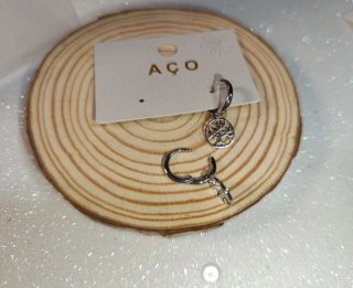 Pendientes Árbol de la Vida Acero Plateado. Aço