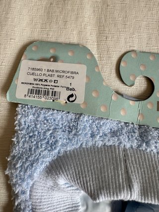 Babero Bebé Microfibra Azul 6-12 Meses