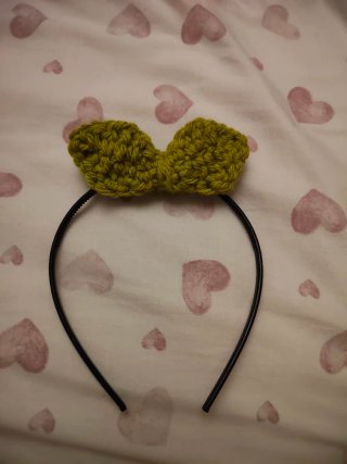 Adorno de hojita de crochet