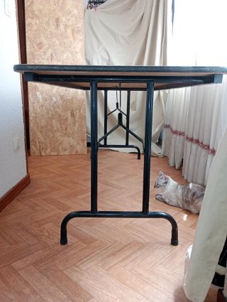 Mesa plegable madera y metal
