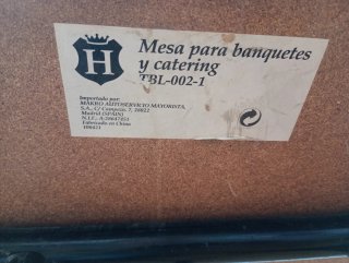 Mesa plegable madera y metal