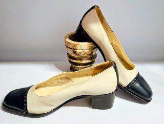 Scarpe eleganti bicolore n. 36.5