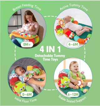 Cojín Bebé 3 en 1 para Tummy Time