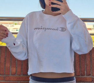 Sudadera Champion Cropped Mujer Vintage Y2K