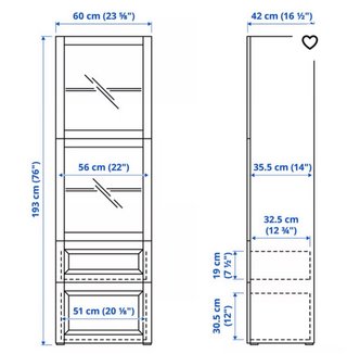 Armario Vitrina BESTA Ikea Madera y Cristal