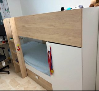 Litera infantil madera y blanca