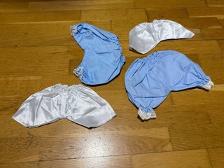 Pack 4 pantalones bebé (2 azules, 2 blancos)
