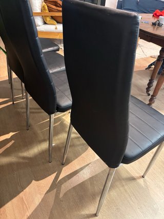 Conjunto 4 Sillas Negras Modernas