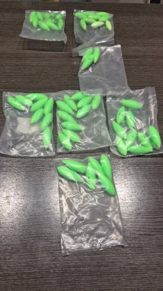 Plomos Pesca Verdes Fluorescentes (Nuevos)