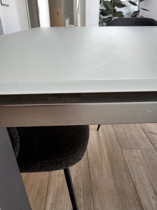 Mesa comedor extensible cristal templado