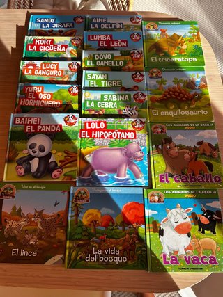 Lote 17 libros con animales