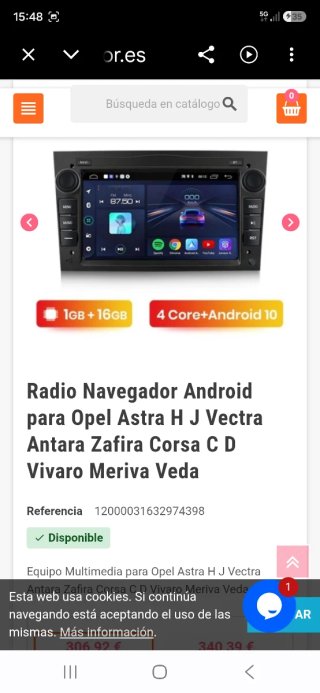 Pantalla Radio Opel Astra