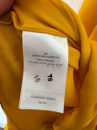 Vestido amarillo Carolina Herrera