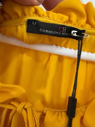 Vestido amarillo Carolina Herrera