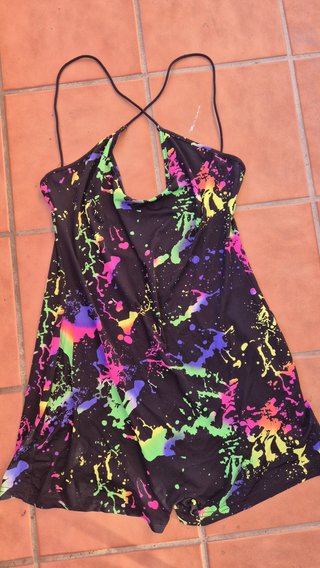 Mono corto estampado neón