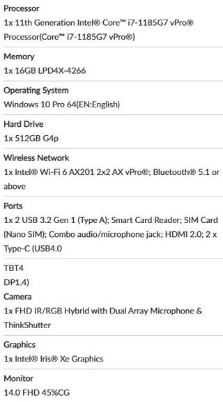 Lenovo ThinkPad T14s Gen 2 i7 16GB