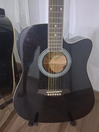Guitarra Acústica Negra Solo entrega en mano