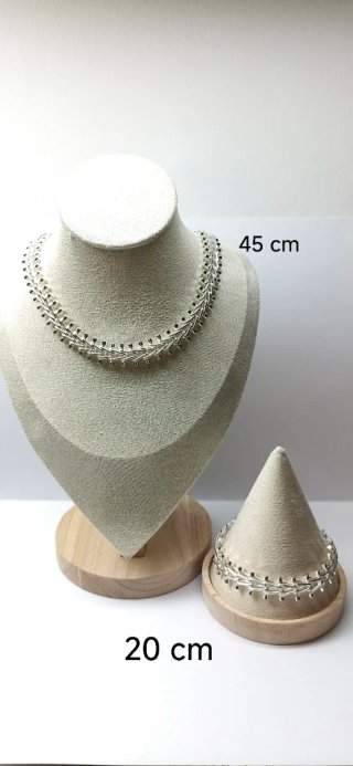 Conjunto Collar y Pulsera Plata