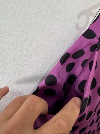 Pantalón Palazzo Carolina Herrera Lunares Morado