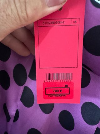 Pantalón Palazzo Carolina Herrera Lunares Morado
