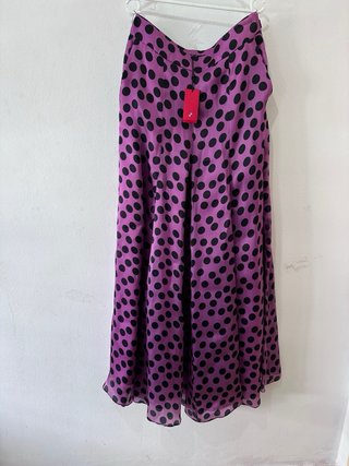 Pantalón Palazzo Carolina Herrera Lunares Morado