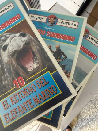 Cintas VHS Jacques Cousteau (4 uds)