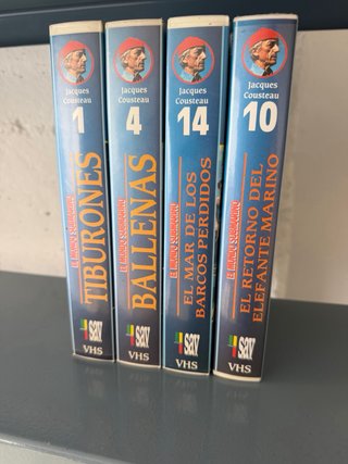 Cintas VHS Jacques Cousteau (4 uds)