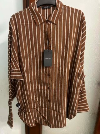 Camisa Massimo Dutti rayas marrones XS