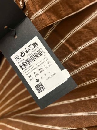 Camisa Massimo Dutti rayas marrones XS